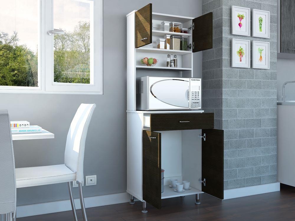 Mueble Cocina Stich Blanco Y Wengue