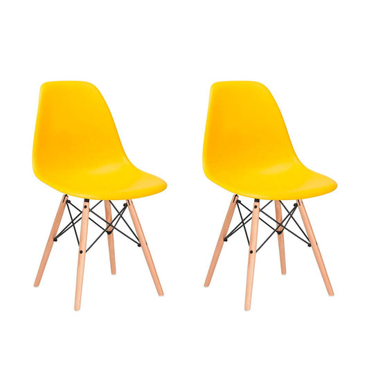 Set x2 Silla Eames Amarillo
