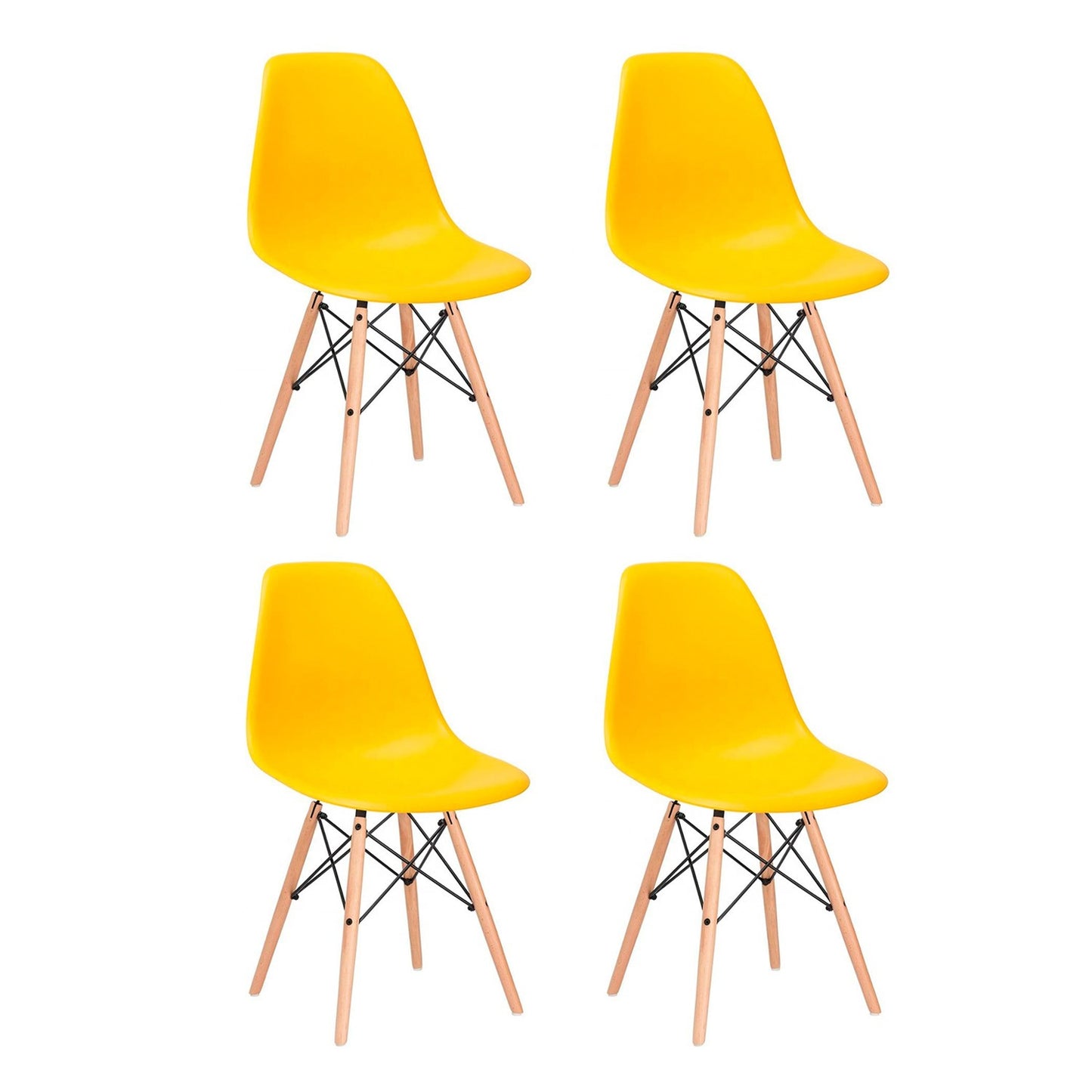 Set x4 Silla Eames Amarillo