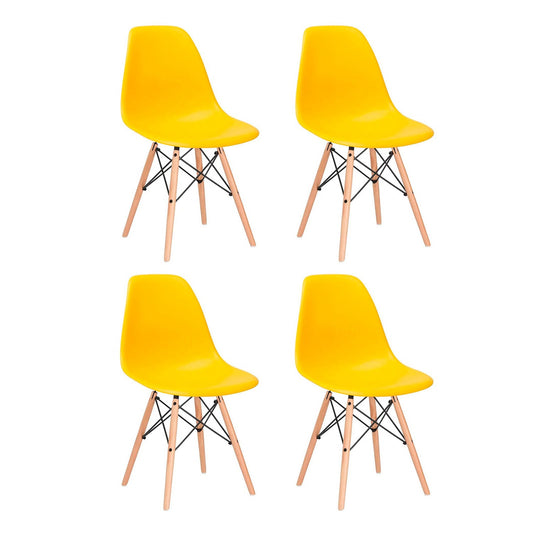 Set x4 Silla Eames Amarillo