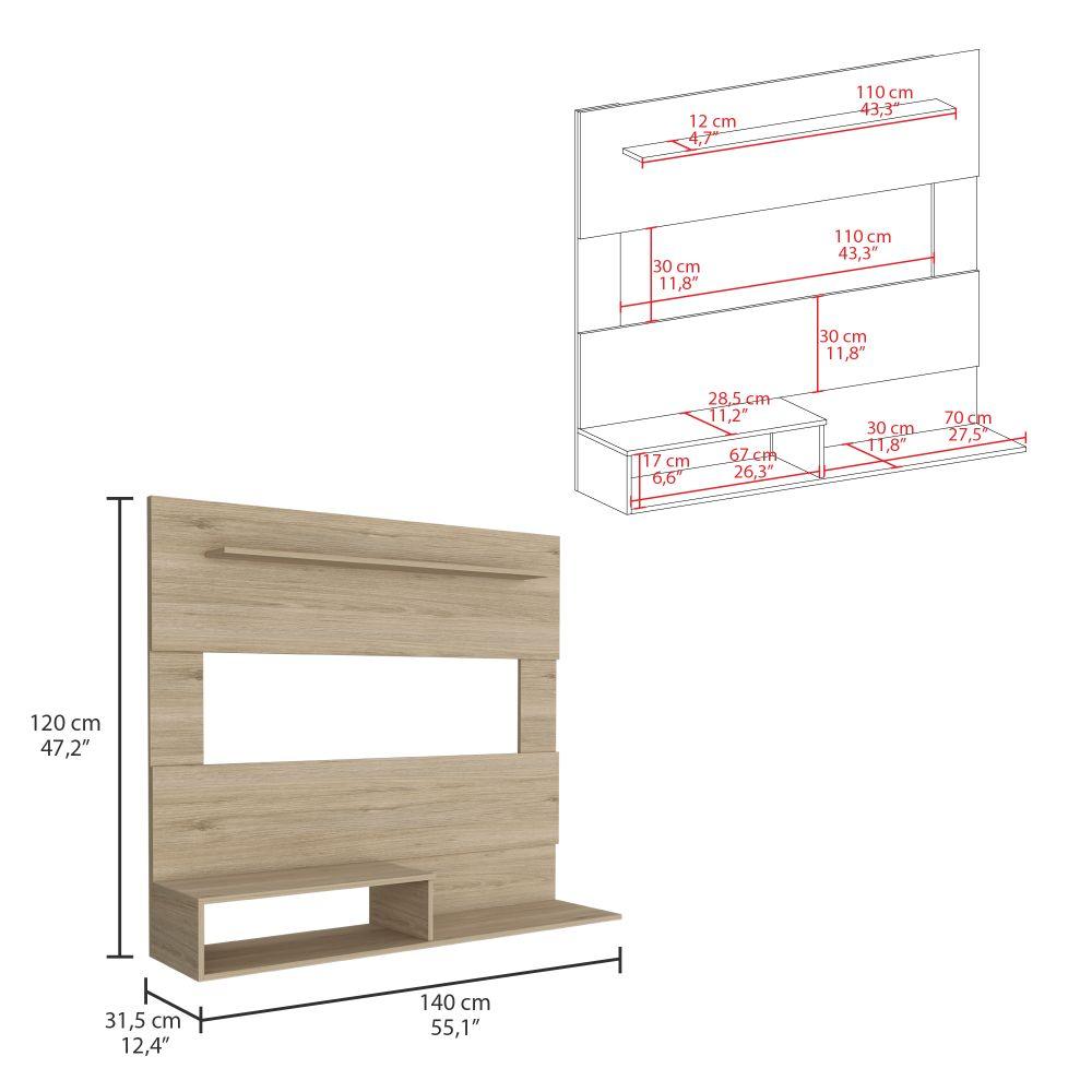 Panel De Tv Veluna Rovere Para Televisor De Hasta 55 Pulgadas