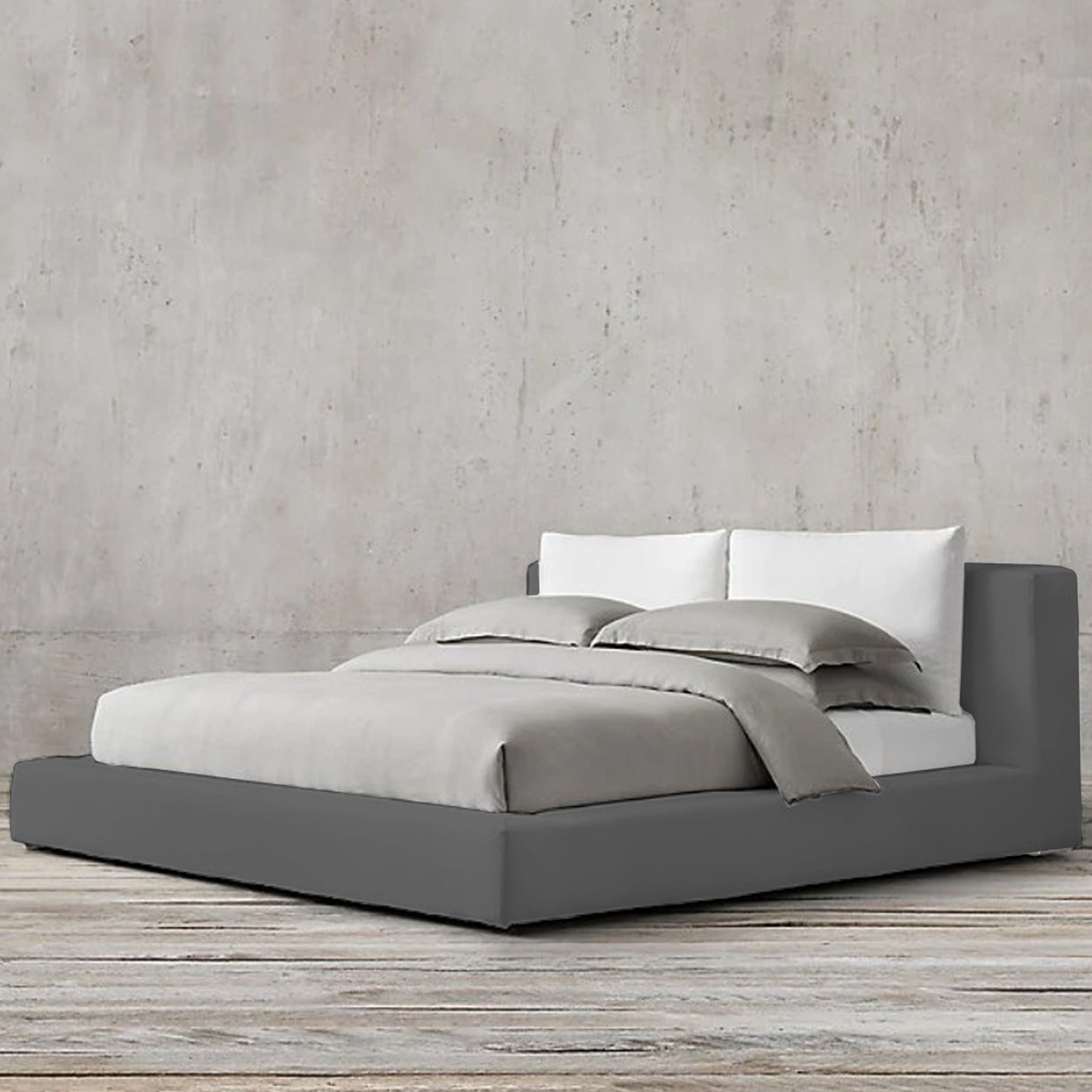 Cama Sencilla Astoria Gris Plomo