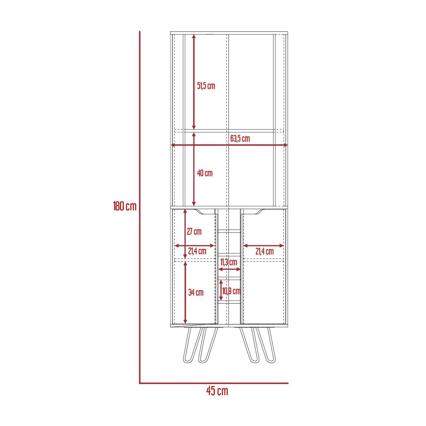 Bar Esquinero Kevira 180 X 45 Duna Wengue