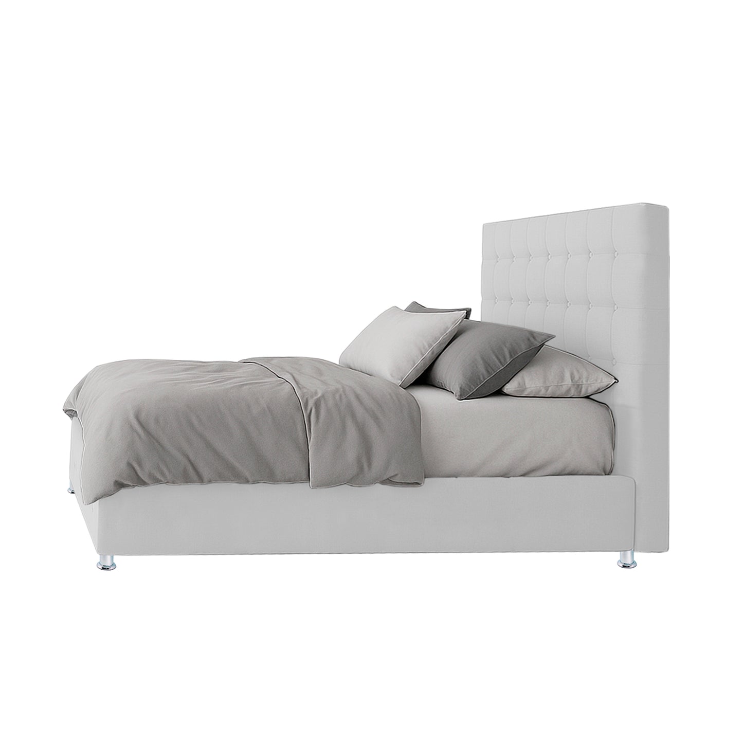 Base Cama Con Espaldar Semidoble Capital Blanco