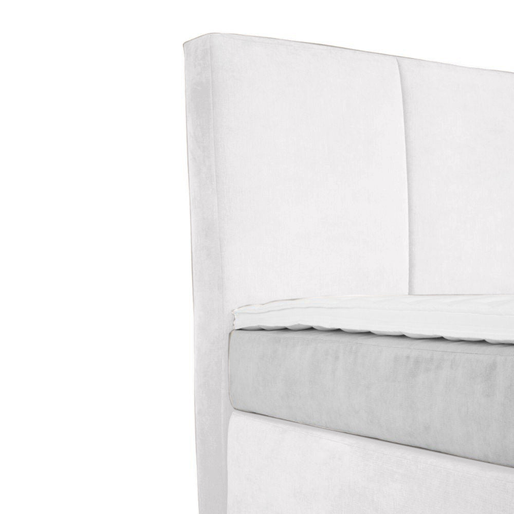 Base Cama Con Espaldar King Pretty Blanco