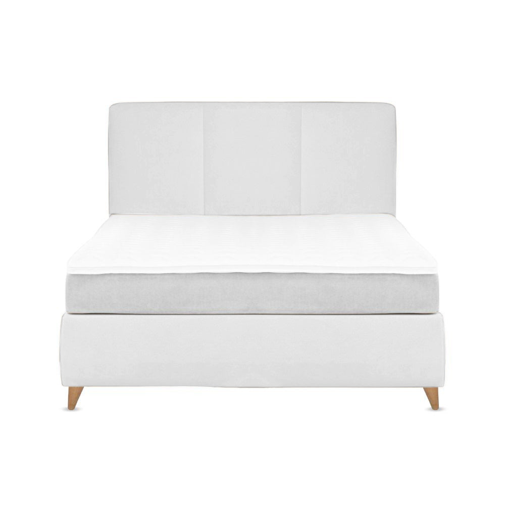 Base Cama Con Espaldar Queen Pretty Blanco