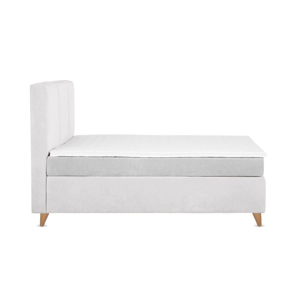 Base Cama Con Espaldar Sencillo Pretty Blanco