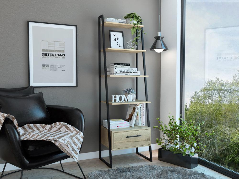 Estanteria Ferrero 1 Cajon Duna+Estructura Metalica Negra