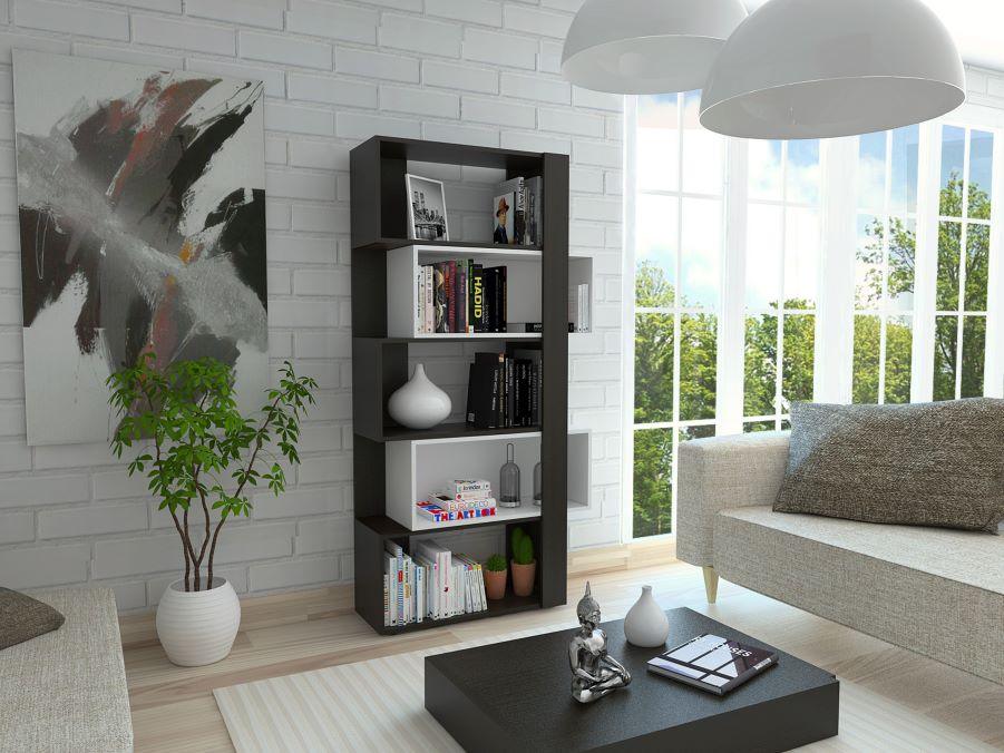 Biblioteca Veluna Wengue Y Blanco