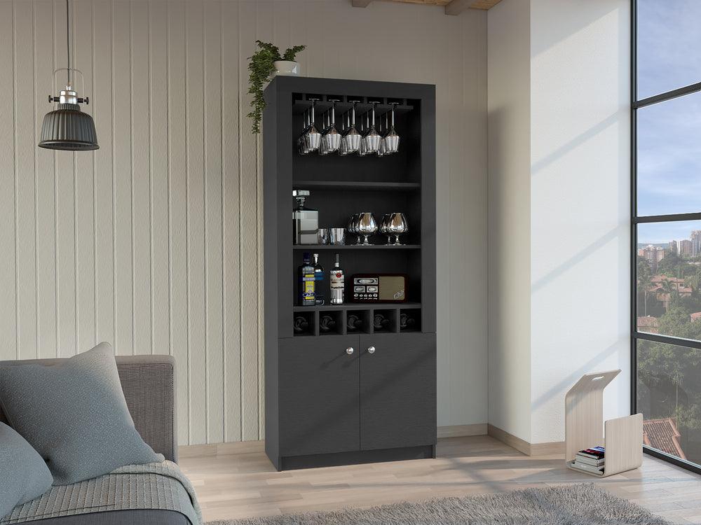 Bar Mantris, Wengue, Con Amplios Espacios Para Ubicar Botellas