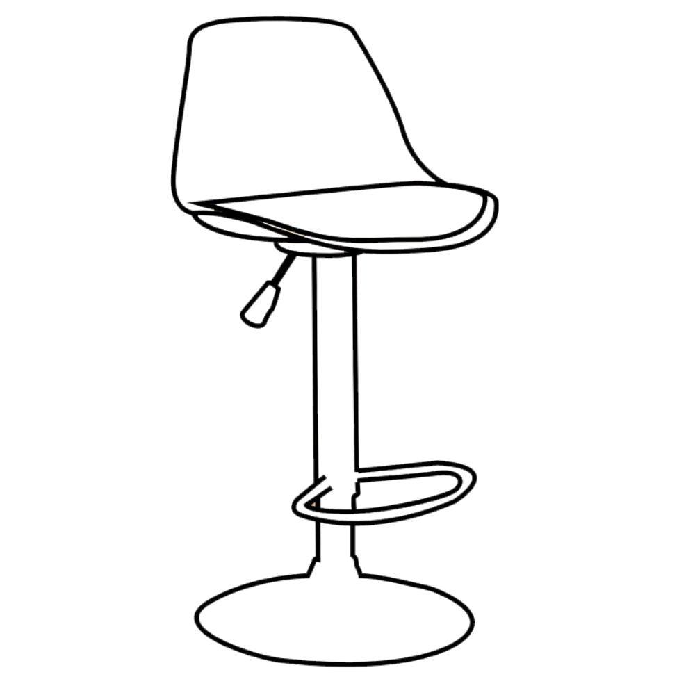 Silla Bar Fragua Blanco X2
