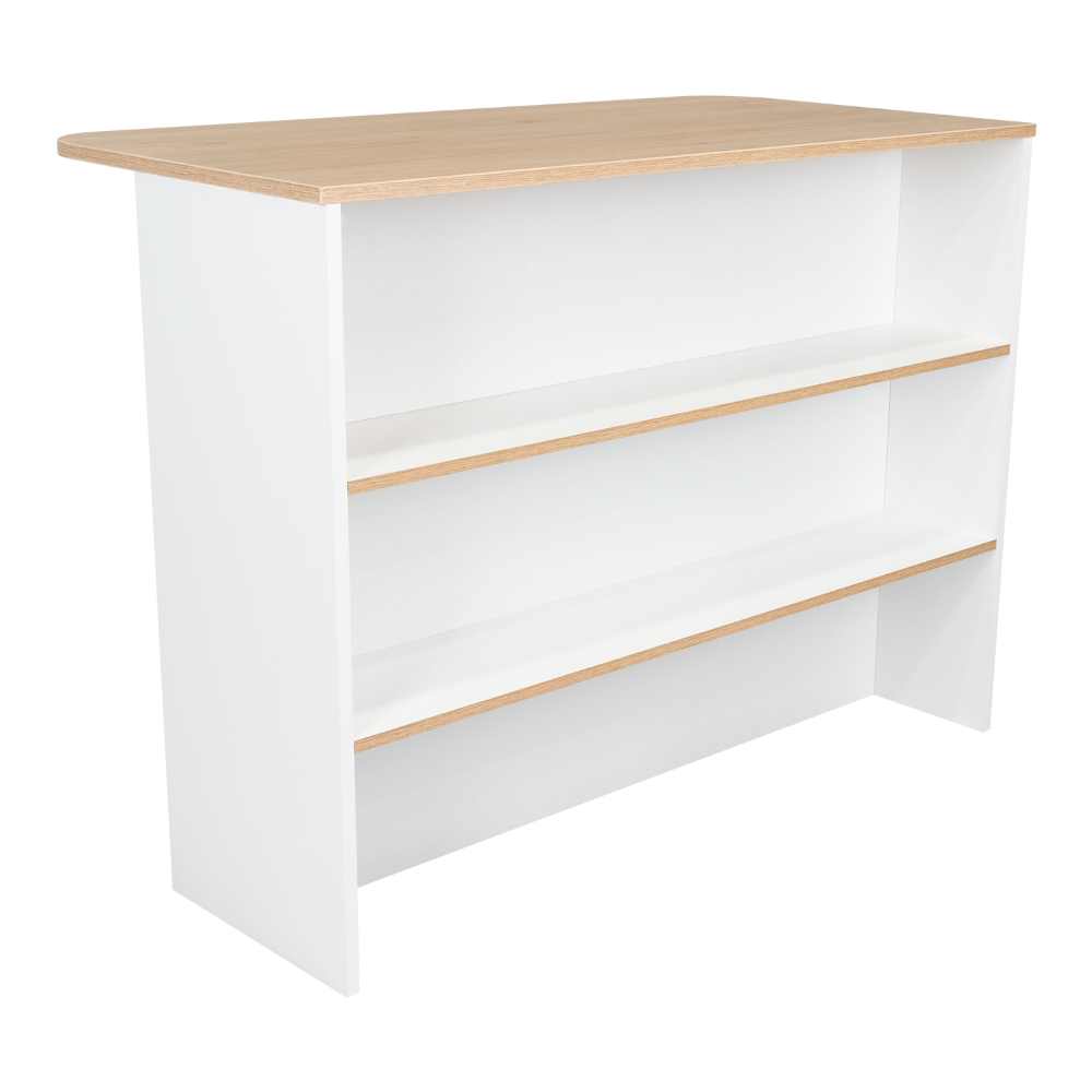 Barra De Cocina Nimora Blanco Y Rovere