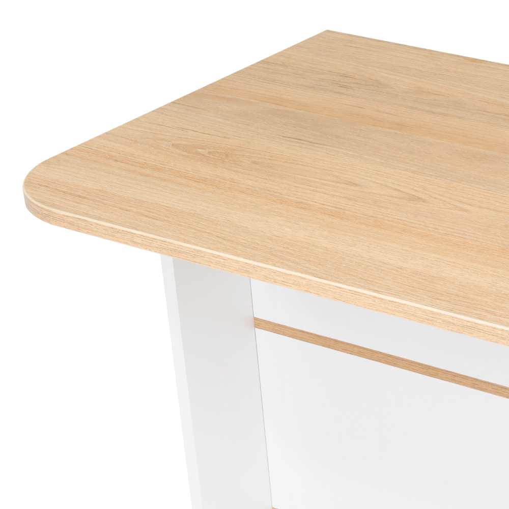 Barra De Cocina Nimora Blanco Y Rovere