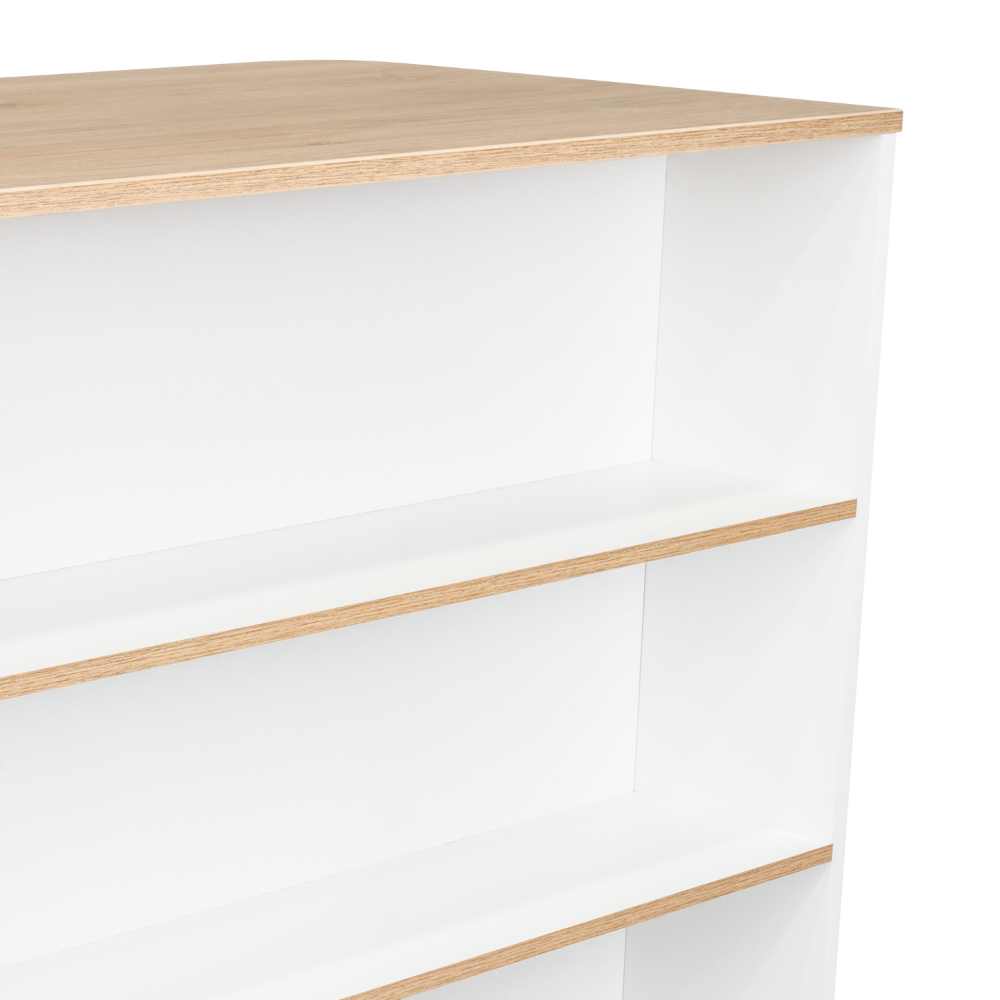 Barra De Cocina Nimora Blanco Y Rovere