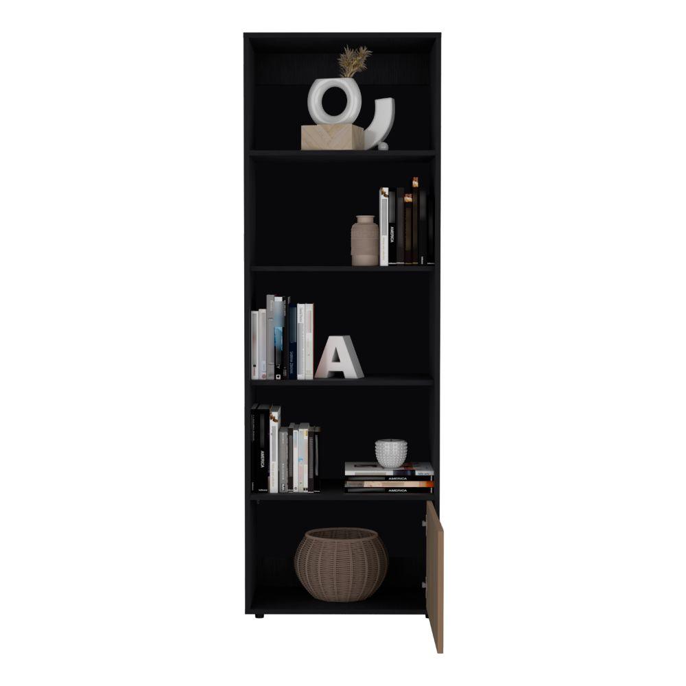 Biblioteca Nesu 180X60 Con Puerta Wengue Lenno