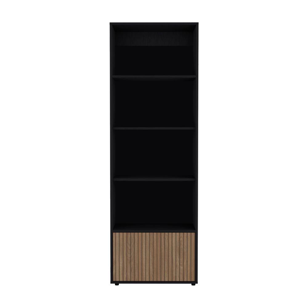 Biblioteca Nesu 180X60 Con Puerta Wengue Lenno