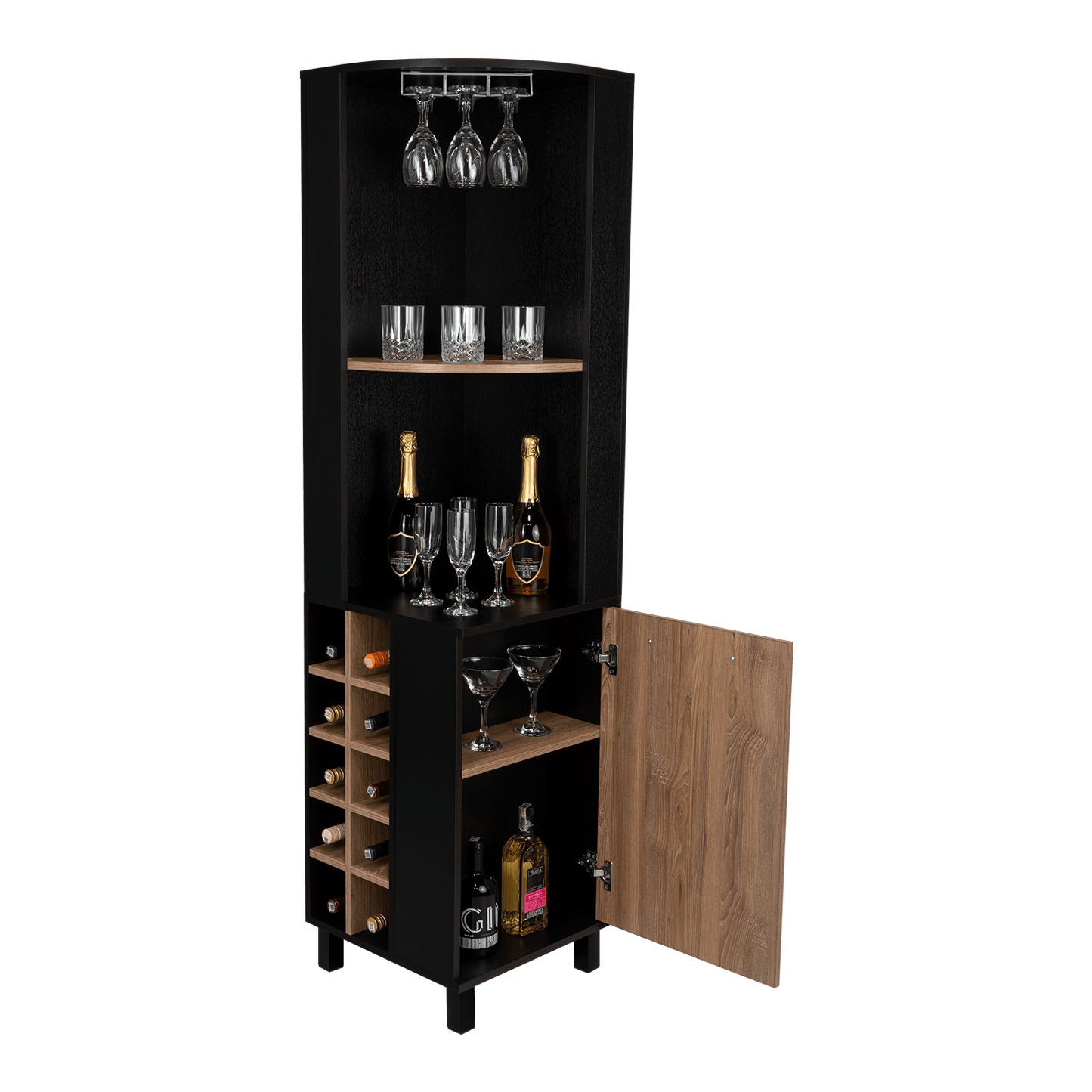 Bar Esquinero Yelper, Wengue Y Miel, Con Dos Entrepaños Una Puerta