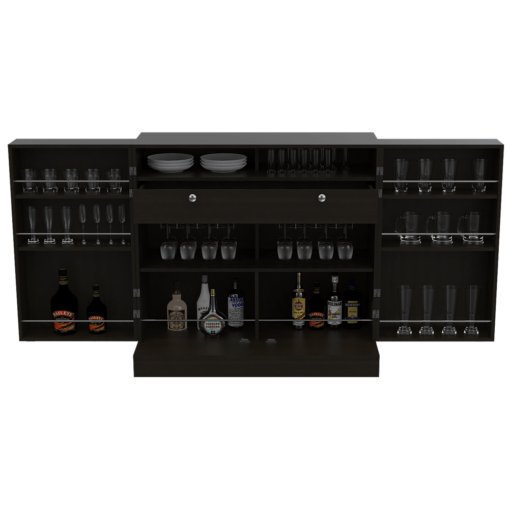 Bar Menglo, Wengue, Con Dos Puertas Y Espacio Porta Copas