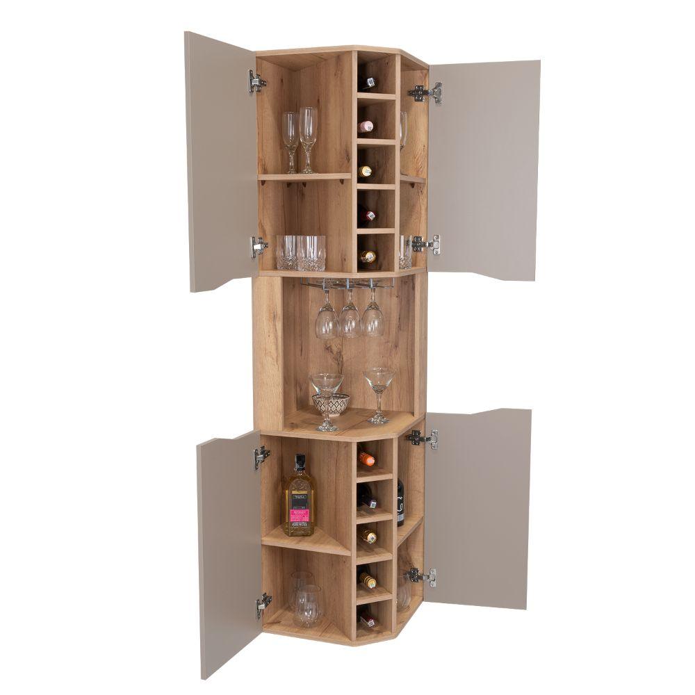 Bar Yureon, Café Claro Y Cocoa, Con 4 Puertas Y Amplio Espacio De Almacenamiento