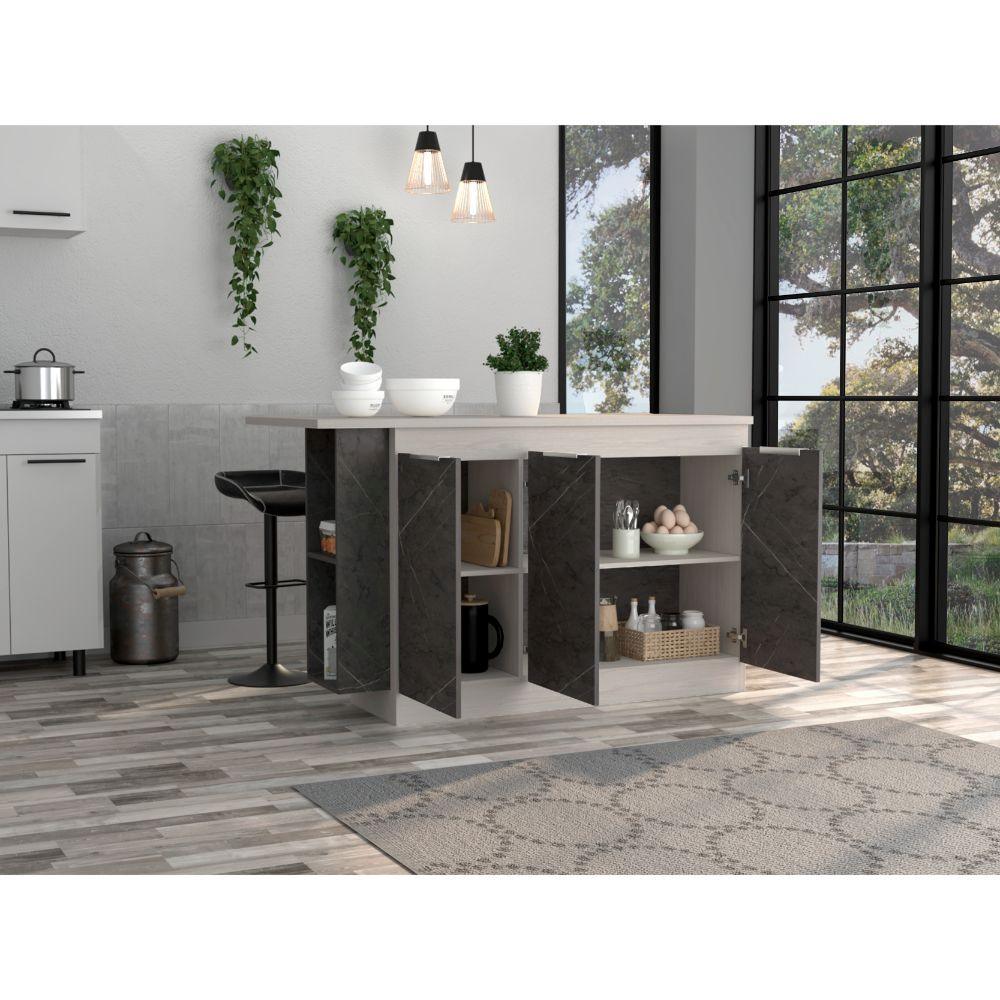 Barra De Cocina Renup Gris