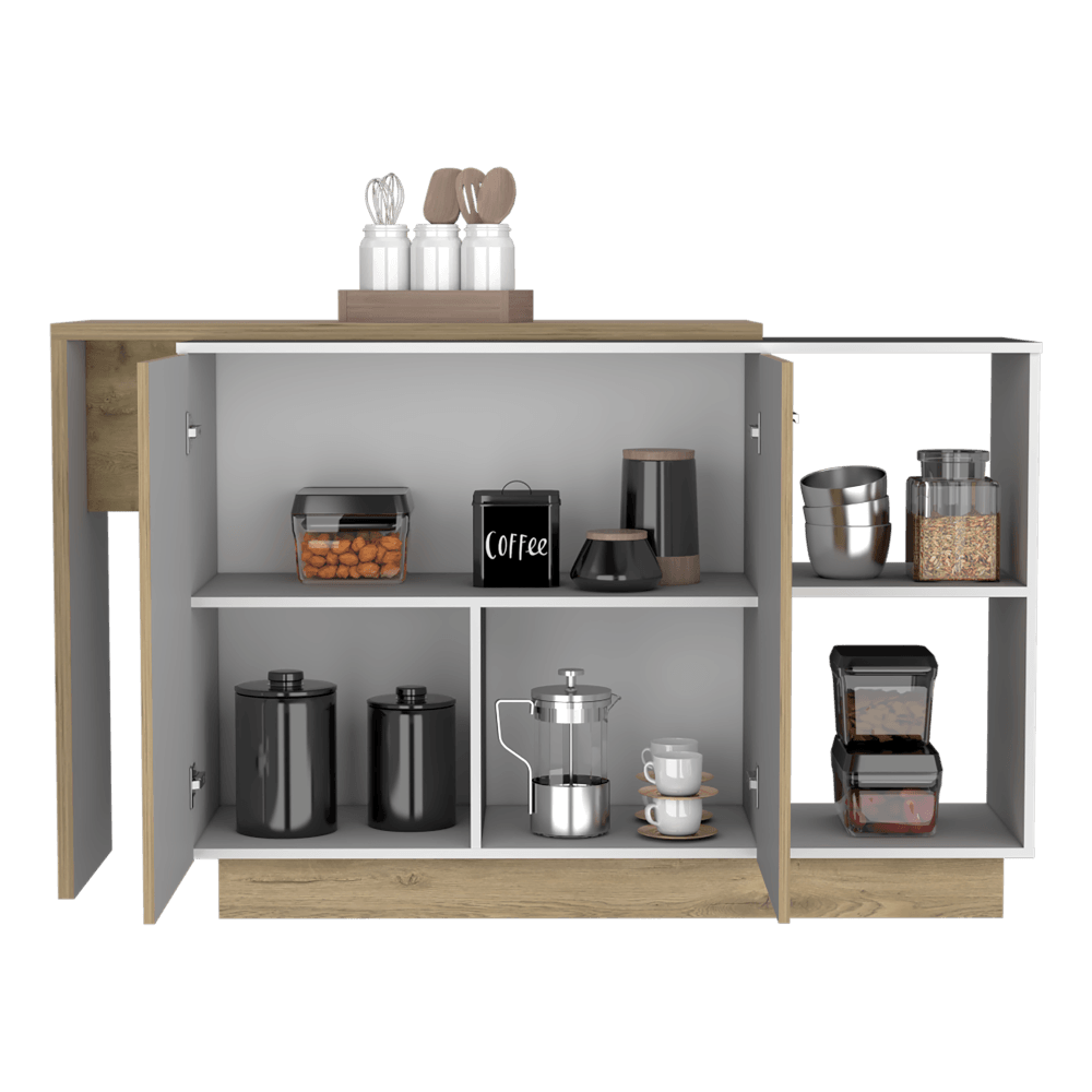 Barra De Cocina Avorin Macadamia Y Blanco