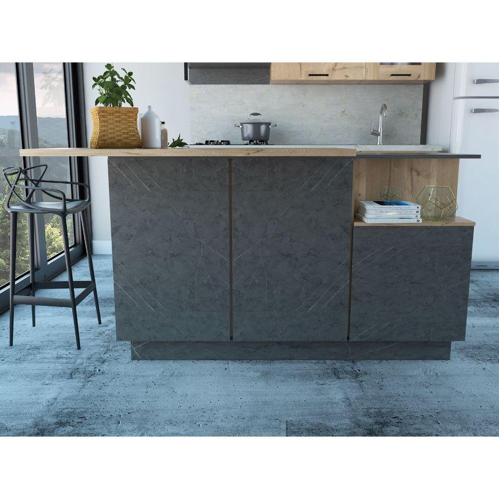 Barra De Cocina Margol Duna Y Gris