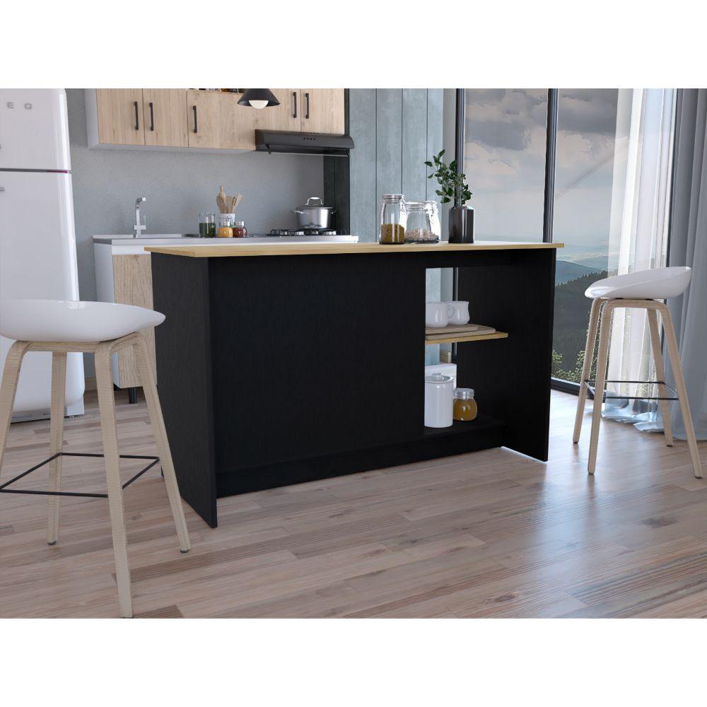 Barra De Cocina Halira Wengue Y Macadamia