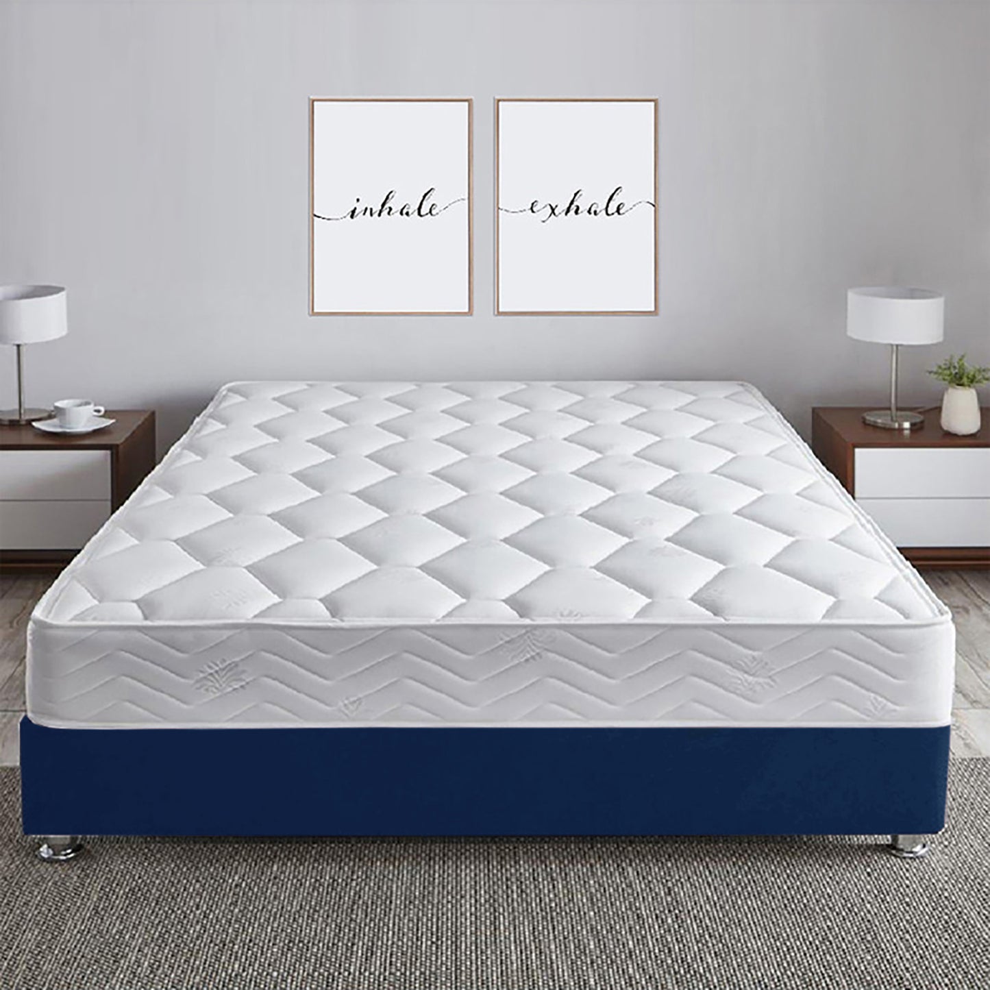 Base Cama Roma Sencilla Azul