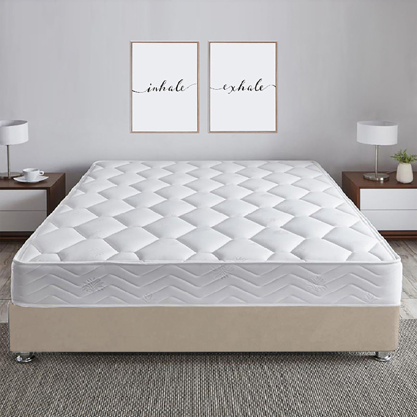 Base Cama Roma Sencilla Beige