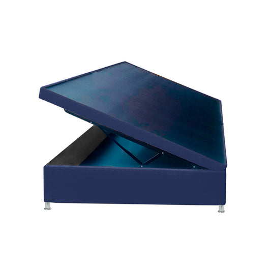 Base Cama Baúl Doble Azul
