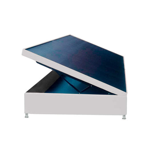 Base Cama Baúl Doble Blanco