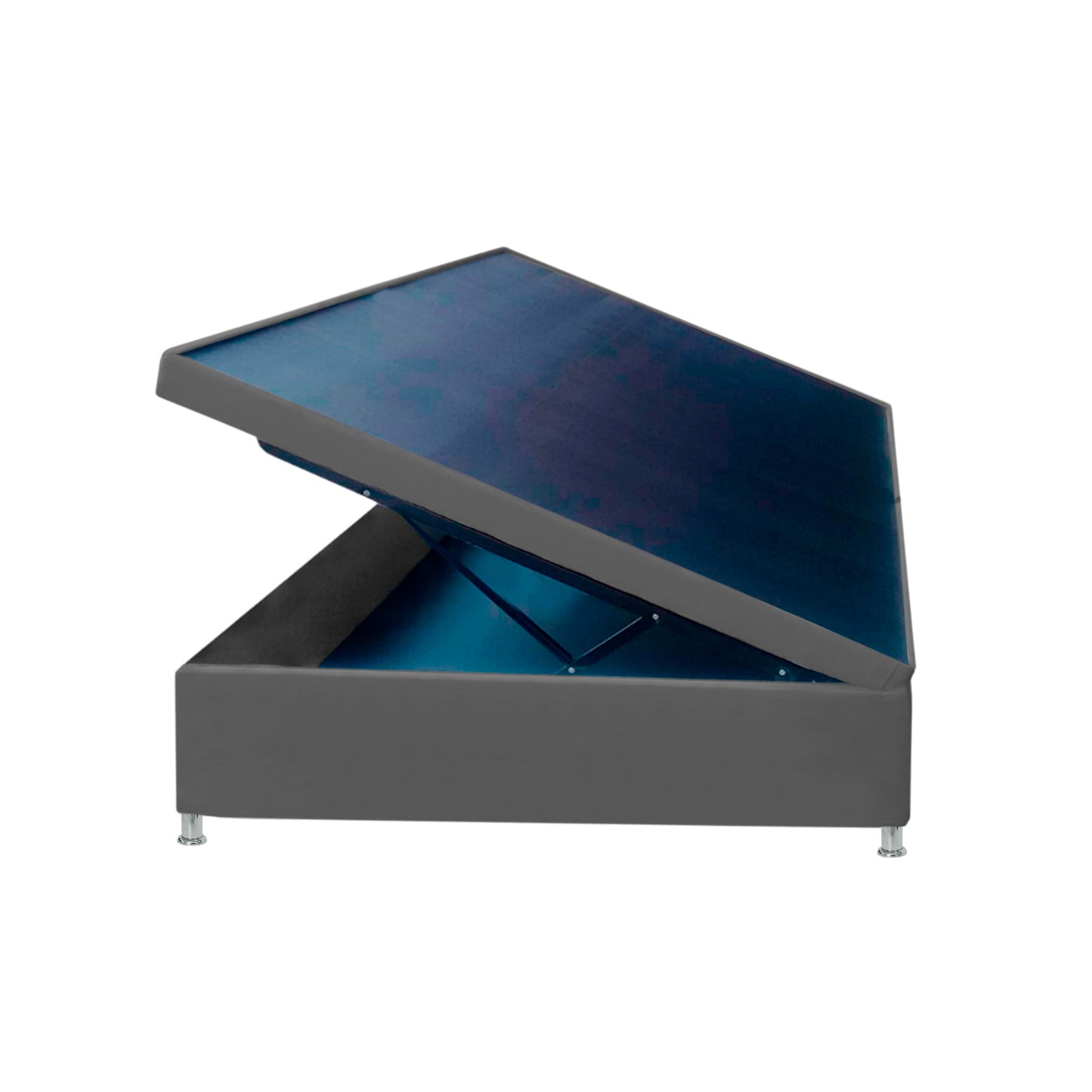 Base Cama Baúl Doble Gris Plomo