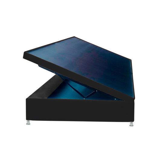 Base Cama Baúl Sencilla Negro