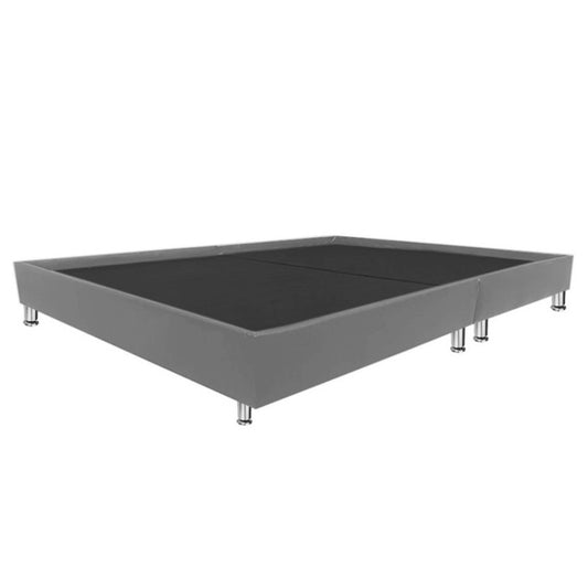 Base Cama Queen Roma Gris Plata