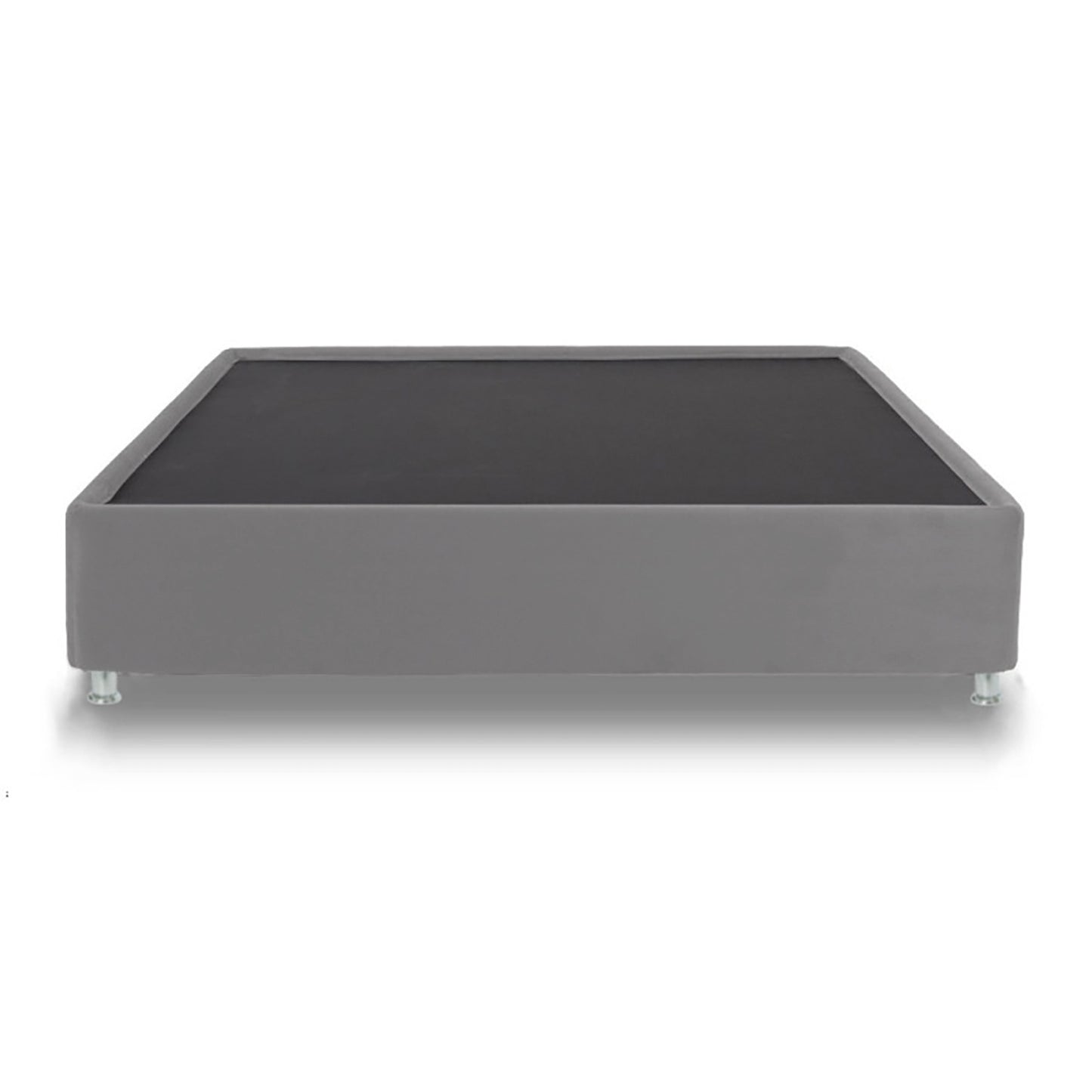 Base Cama Roma Sencilla Gris Plata