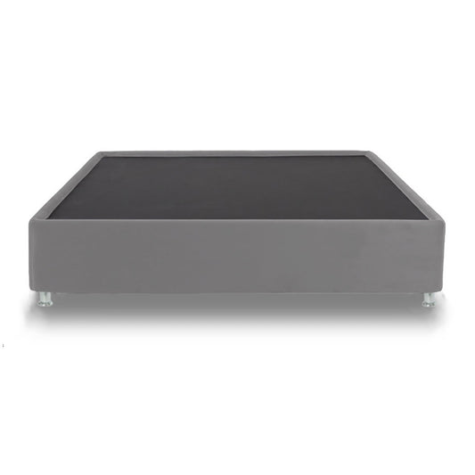 Base Cama Roma Sencilla  Gris Plata