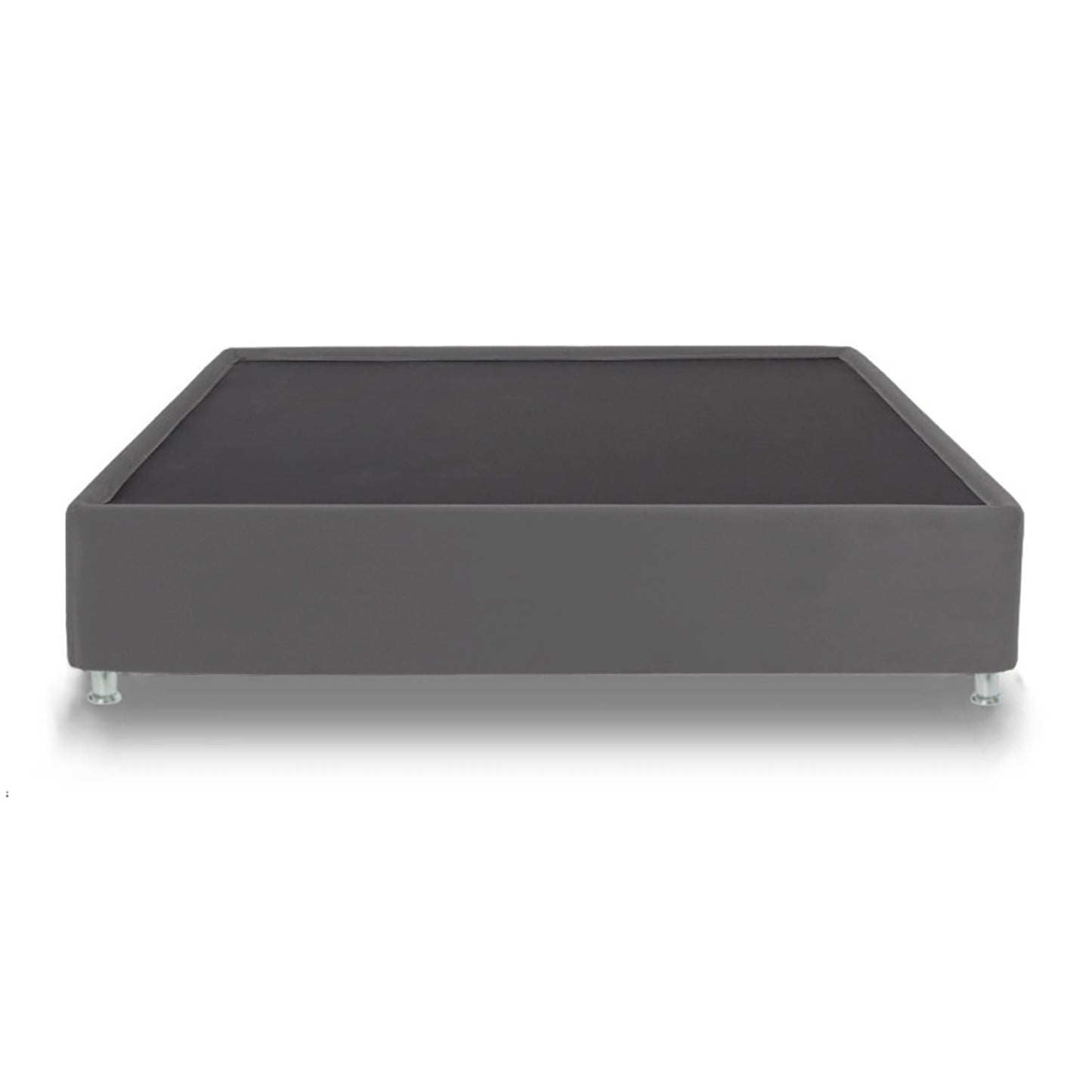 Base Cama Roma Sencilla  Gris Plomo