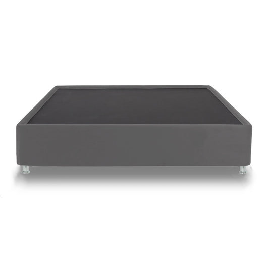Base Cama Roma Sencilla  Gris Plomo