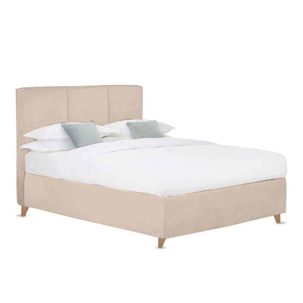 Base Cama Con Espaldar King Pretty Beige