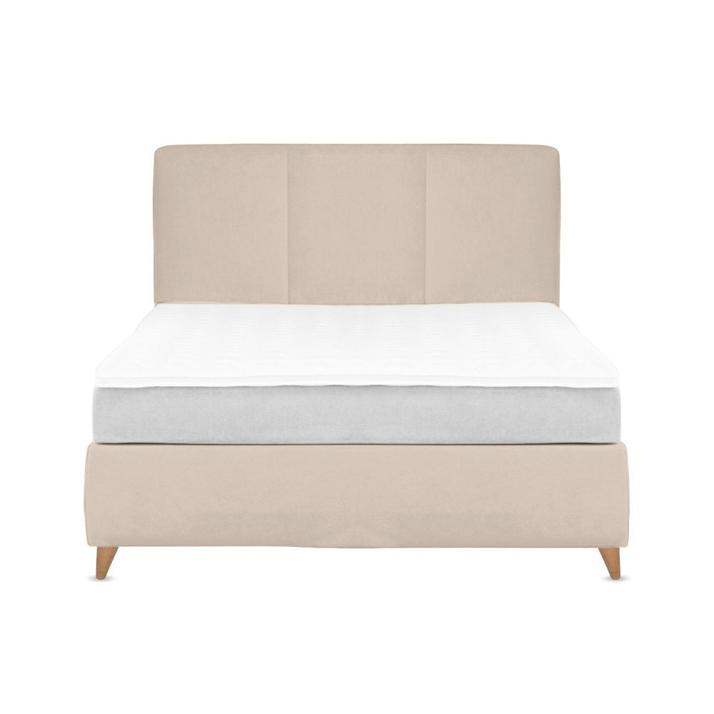 Base Cama Con Espaldar King Pretty Beige
