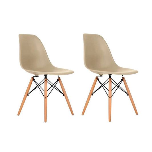 Set x2 Silla Eames Beige