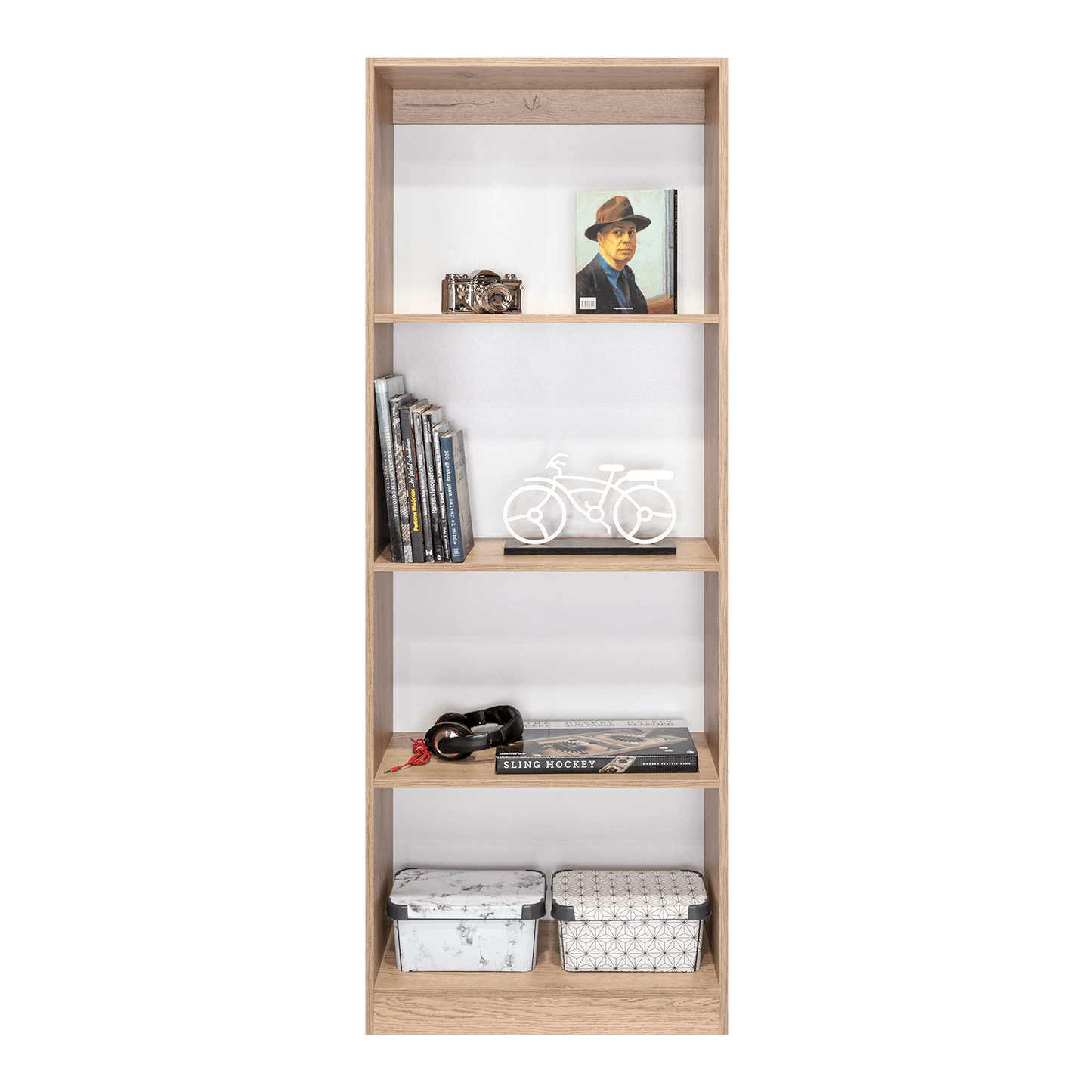 Estante Valuma E1 (1C) Macadamia+Blanco Mq