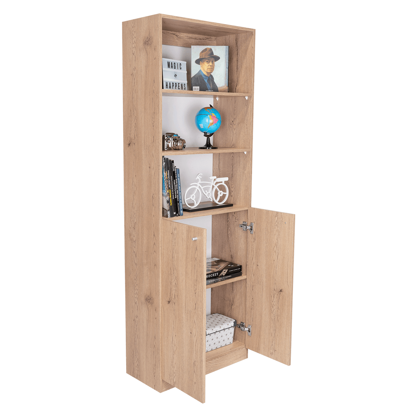 Estante Valuma E4 2P (1C) Macadamia+Blanco