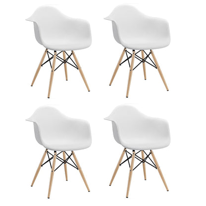 Set x4  Silla Eames Brazos Blanco