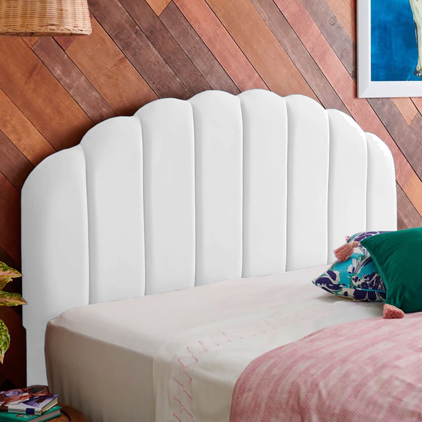 Base Cama con Espaldar Semidoble Infantil Coral blanco