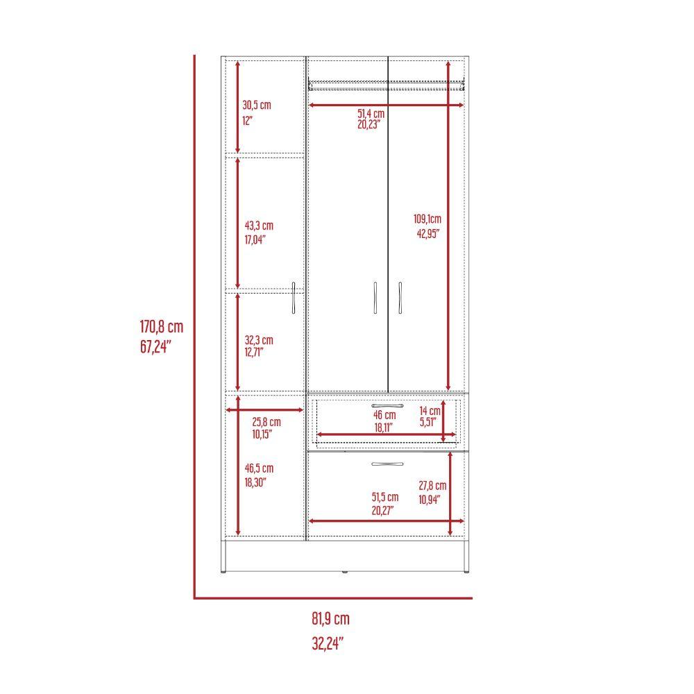 Closet Otoño Wengue Y Blanco