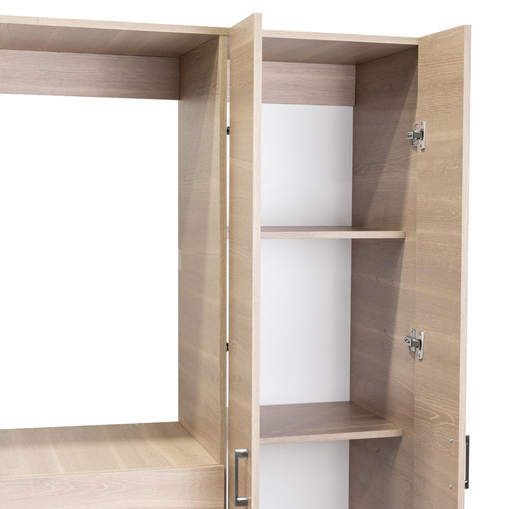 Closet Isvela Bardolino Y Blanco Con Espacio Para Tv De 46"