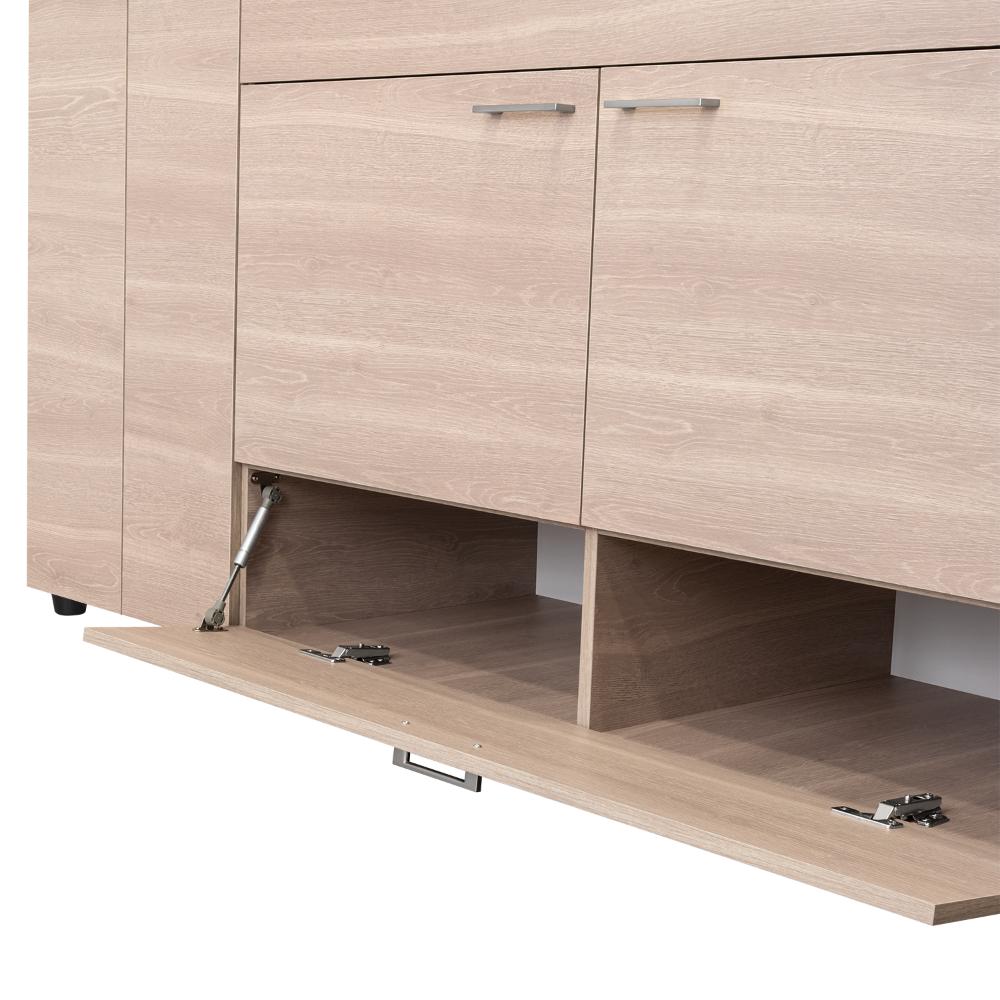 Closet Isvela Bardolino Y Blanco Con Espacio Para Tv De 46"