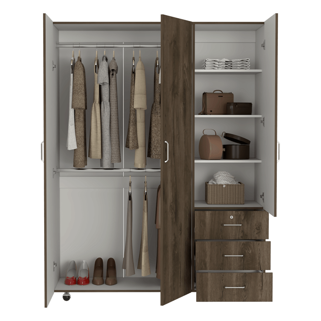 Closet Zevida 180 Bellota Y Blanco