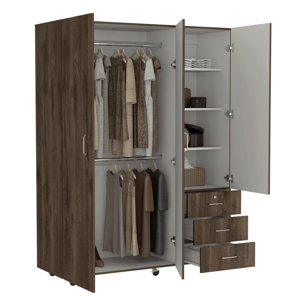 Closet Zevida 180 Bellota Y Blanco